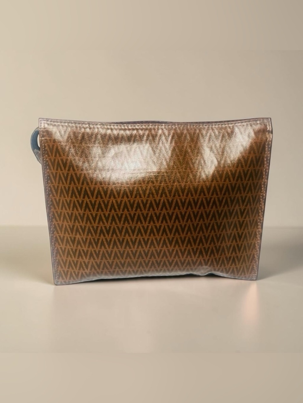 Mario Valentino Monogram Brown Clutch - Picture 7 of 14